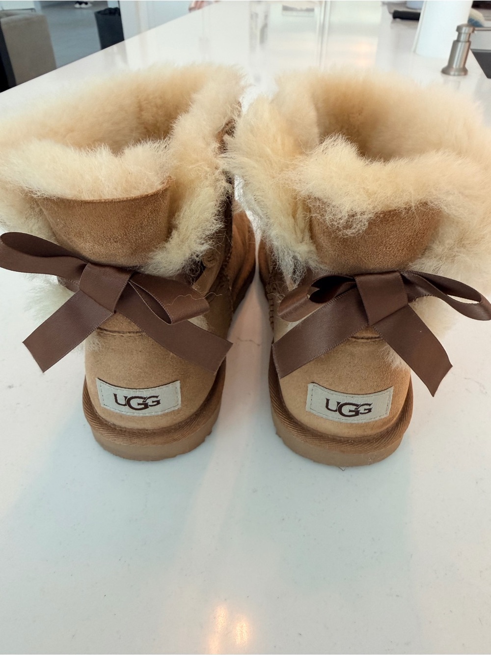 UGG Bailey Bow Mini Boot in Chestnut